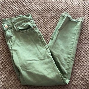 Army Green Straight Pants